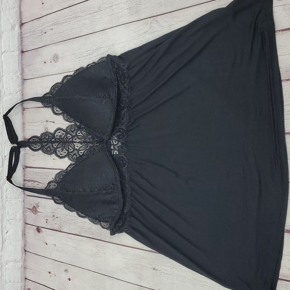 Daisy Fuentes Women Chemise Teddy Babydoll Soft Stretch Mother Day Black Sz 1X - Picture 16 of 17
